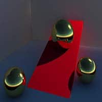 photo of three floating spheres